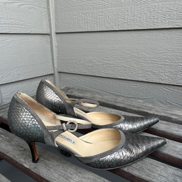 Luciano Padovan Metallic Gray Heels - Picture 4 of 6